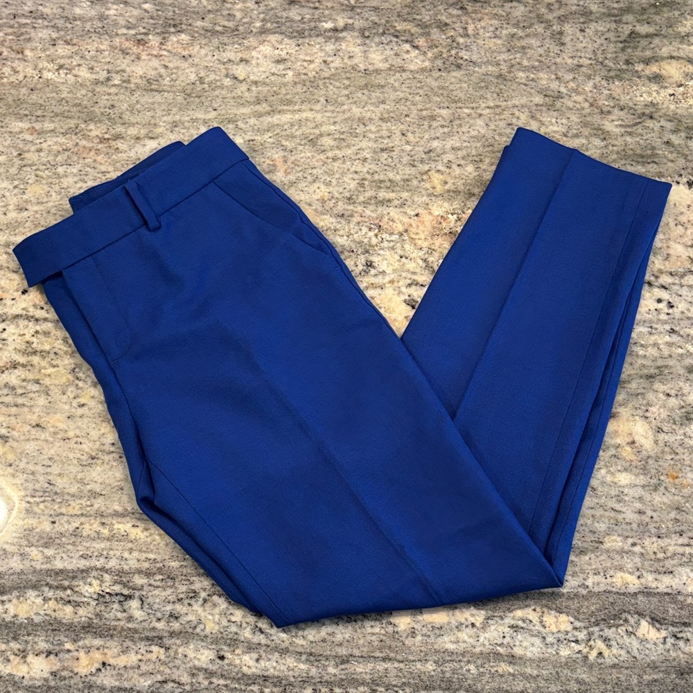 Like New 💙 Club Monaco Wool Blend Cobalt Blue Mid Rise Trouser Pants Sz 0